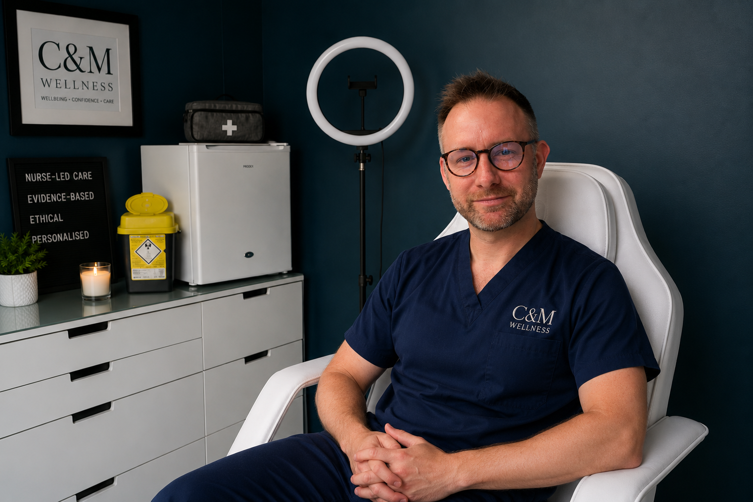 C&M Wellness clinician in the clinic room