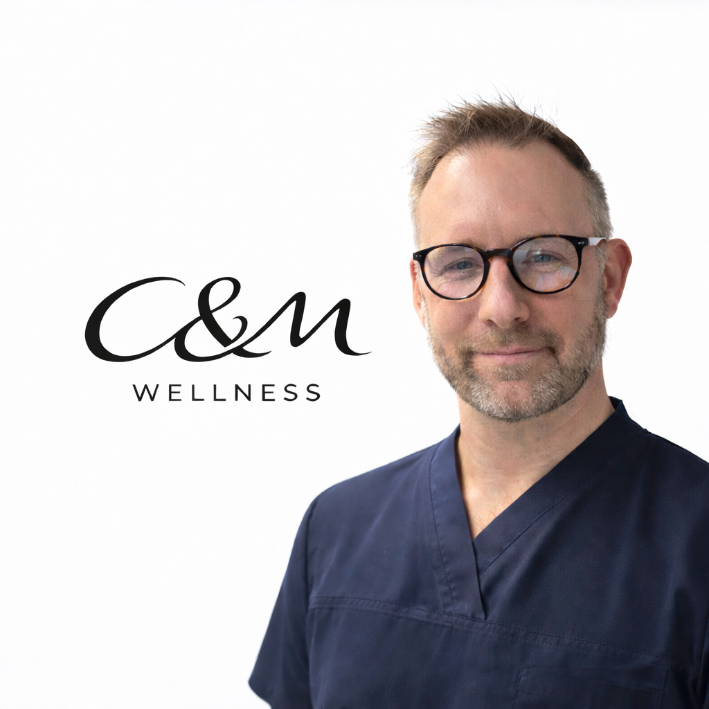 C&M Wellness clinician with logo